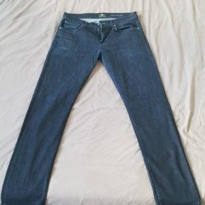 7 For All Mankind jeans, dark wash blue, slim fit